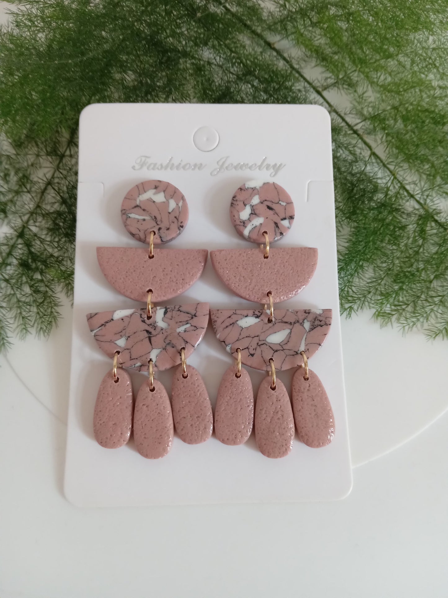 Romantic Floral Polymer Clay Earrings- Handmade Dangle/Lightweight Statement Jewelry for Women