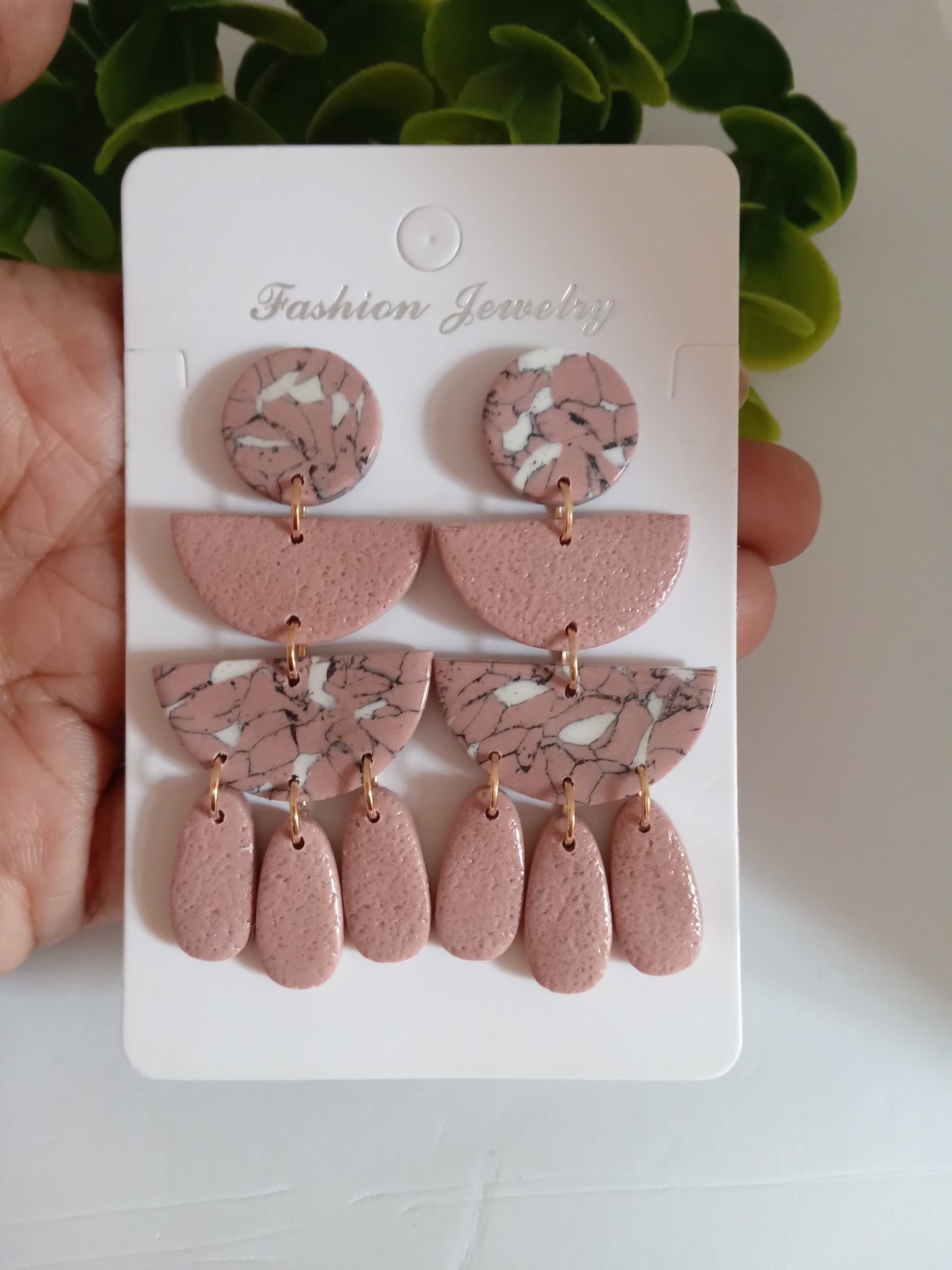 Romantic Floral Polymer Clay Earrings- Handmade Dangle/Lightweight Statement Jewelry for Women