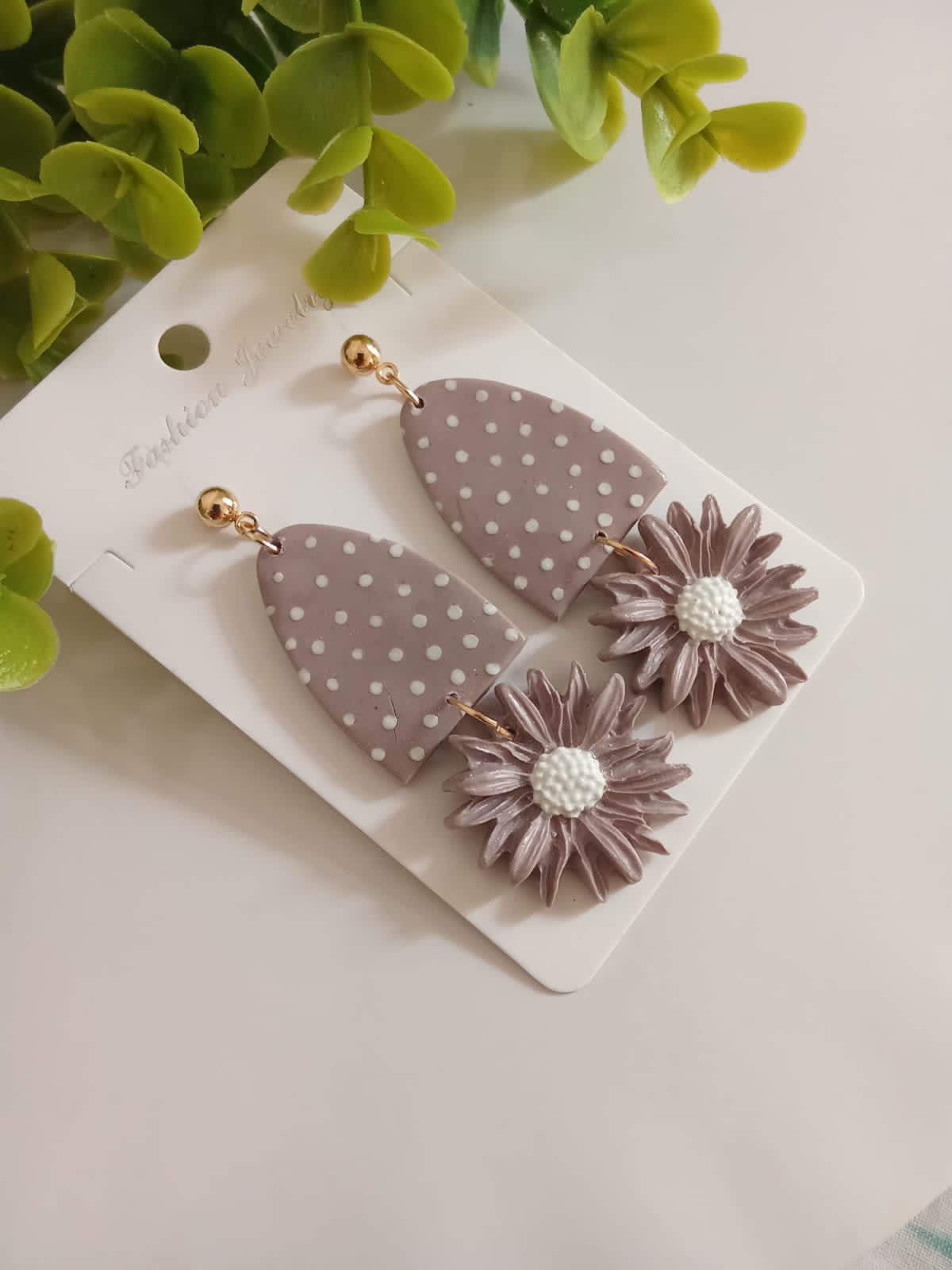 Daisy Polymer Clay Earrings - Handmade Lightweight Floral Jewelry - Gift for Her