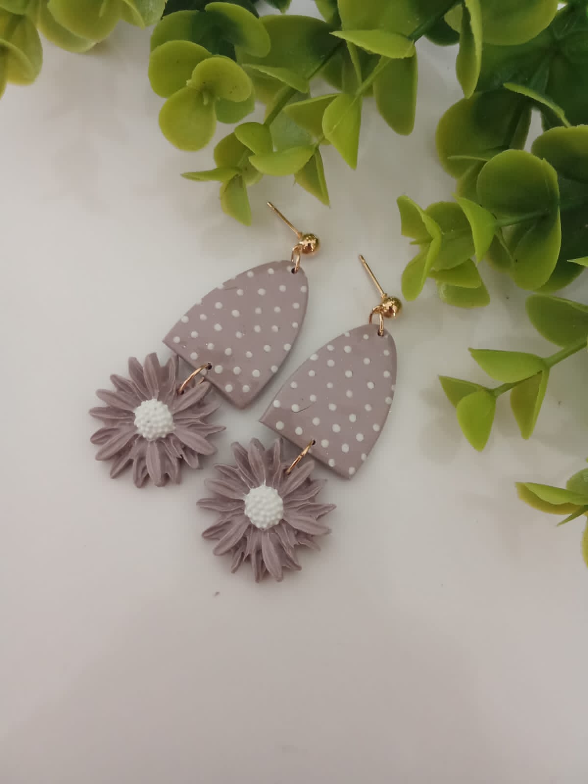 Daisy Polymer Clay Earrings - Handmade Lightweight Floral Jewelry - Gift for Her