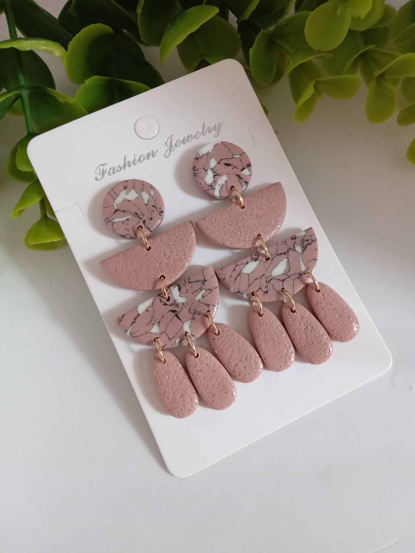 Romantic Floral Polymer Clay Earrings- Handmade Dangle/Lightweight Statement Jewelry for Women