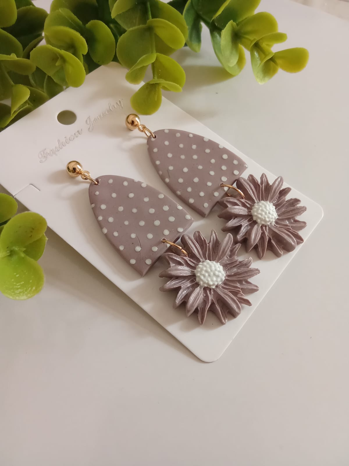 Daisy Polymer Clay Earrings - Handmade Lightweight Floral Jewelry - Gift for Her