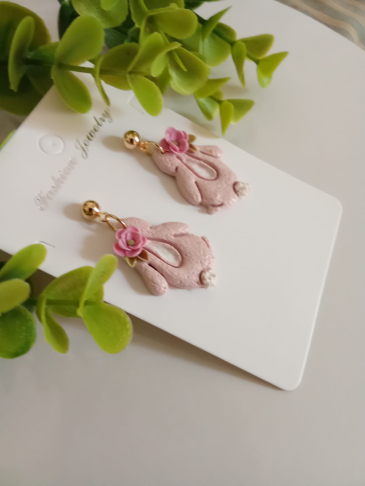 Handmade Easter Bunny Earring