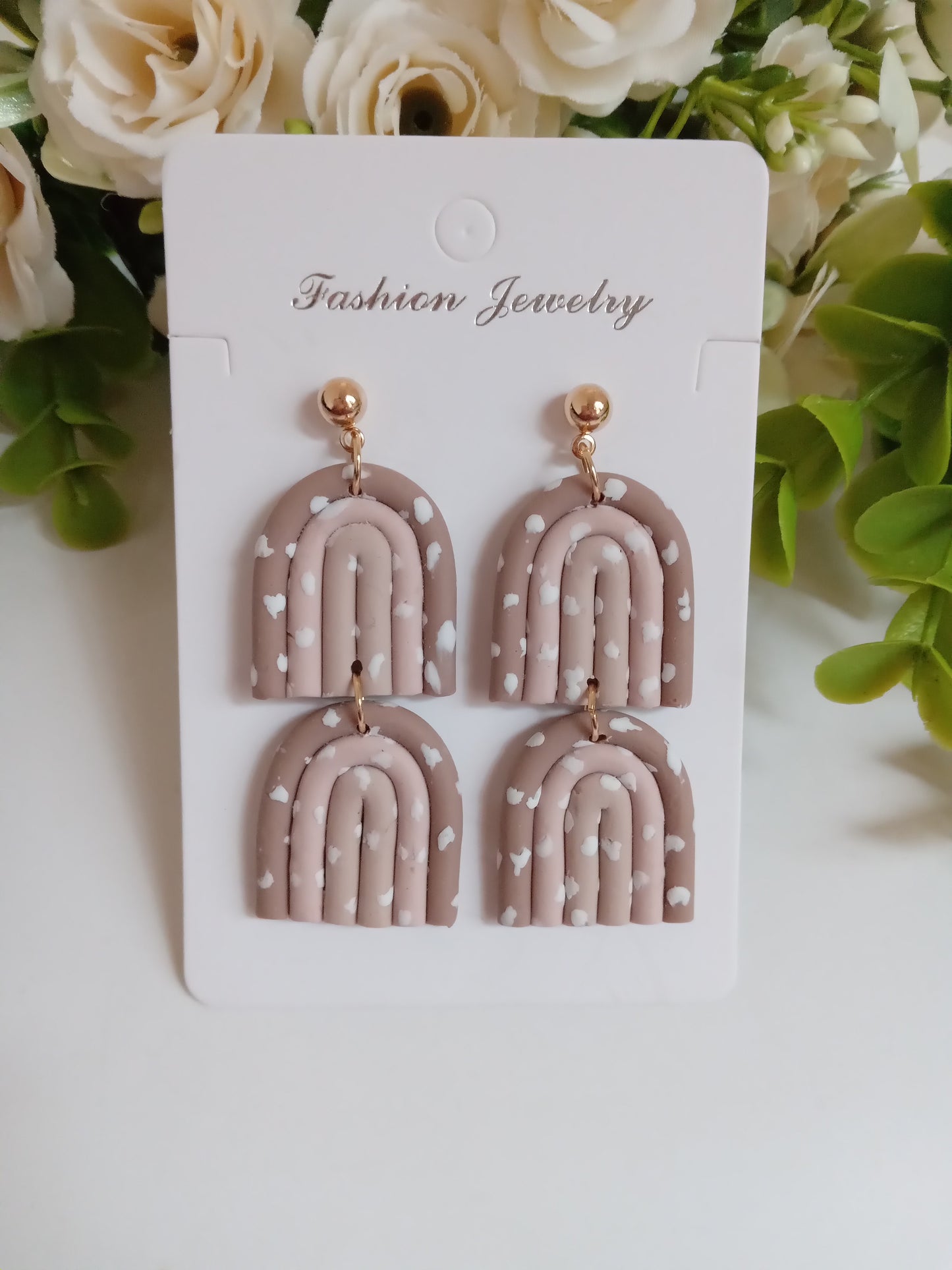 Handmade Polymer Clay Earrings - Statement Dangle Lightweight Jewelry