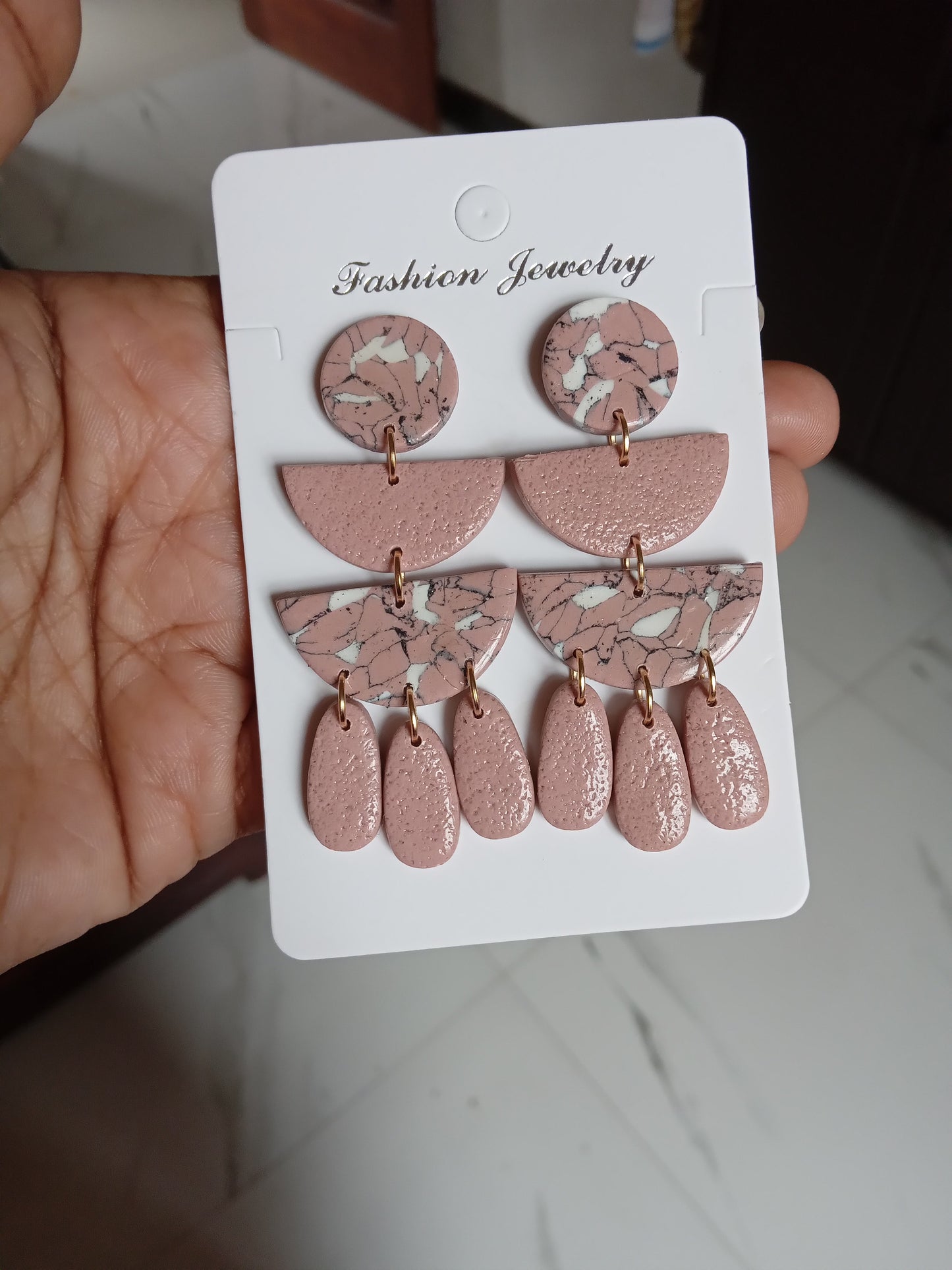 Romantic Floral Polymer Clay Earrings- Handmade Dangle/Lightweight Statement Jewelry for Women