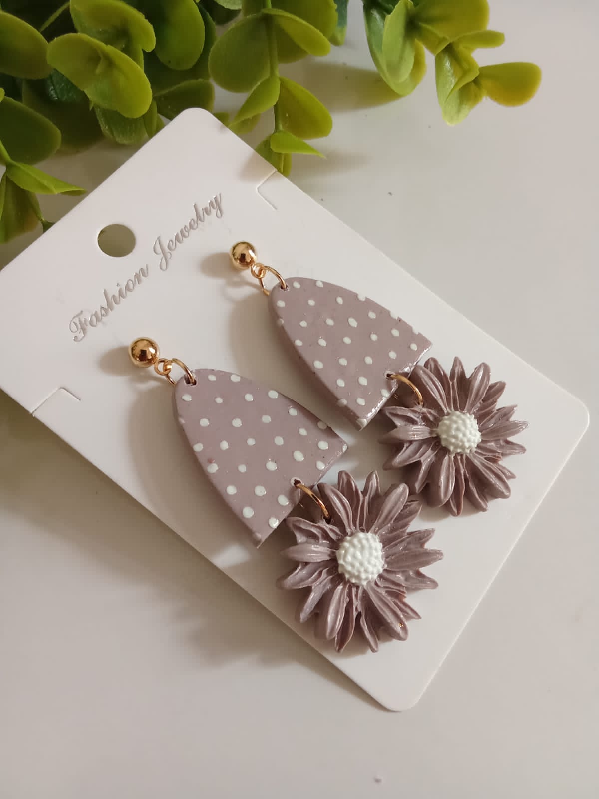 Daisy Polymer Clay Earrings - Handmade Lightweight Floral Jewelry - Gift for Her