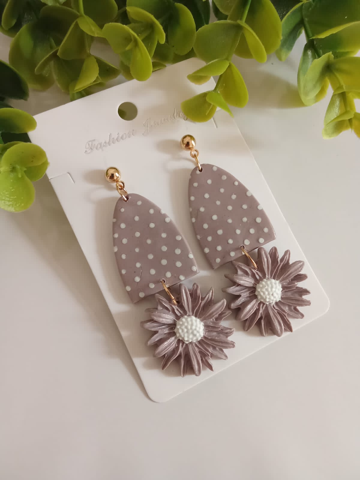 Daisy Polymer Clay Earrings - Handmade Lightweight Floral Jewelry - Gift for Her