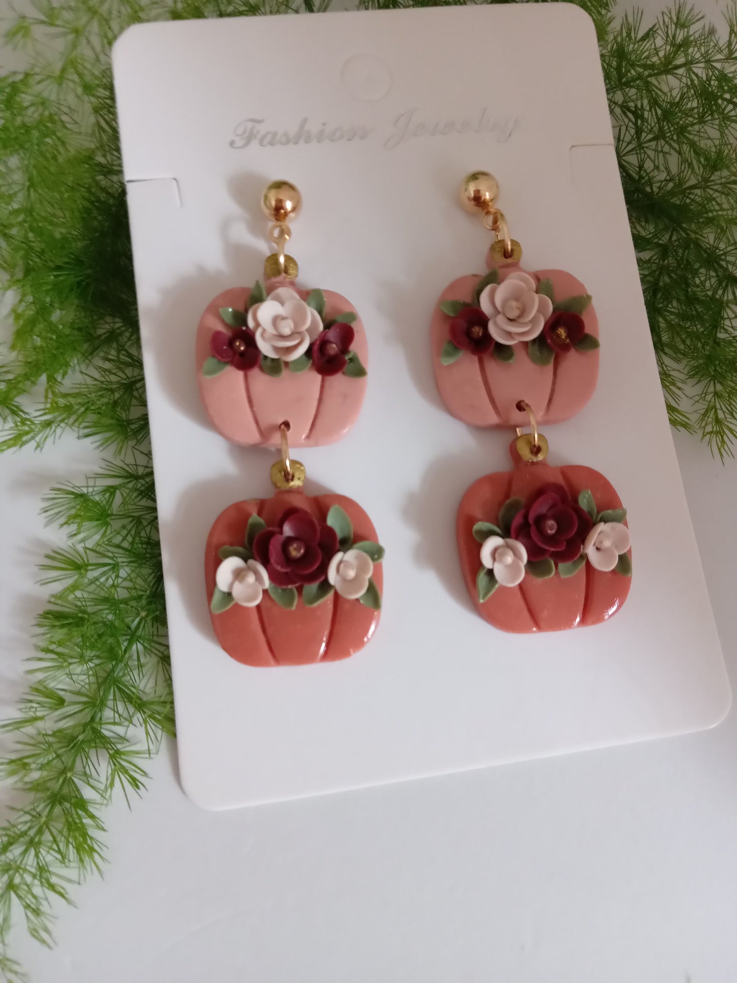 Pumpkin Polymer Clay Earrings - Cute Fall Dangles for Autumn and Halloween