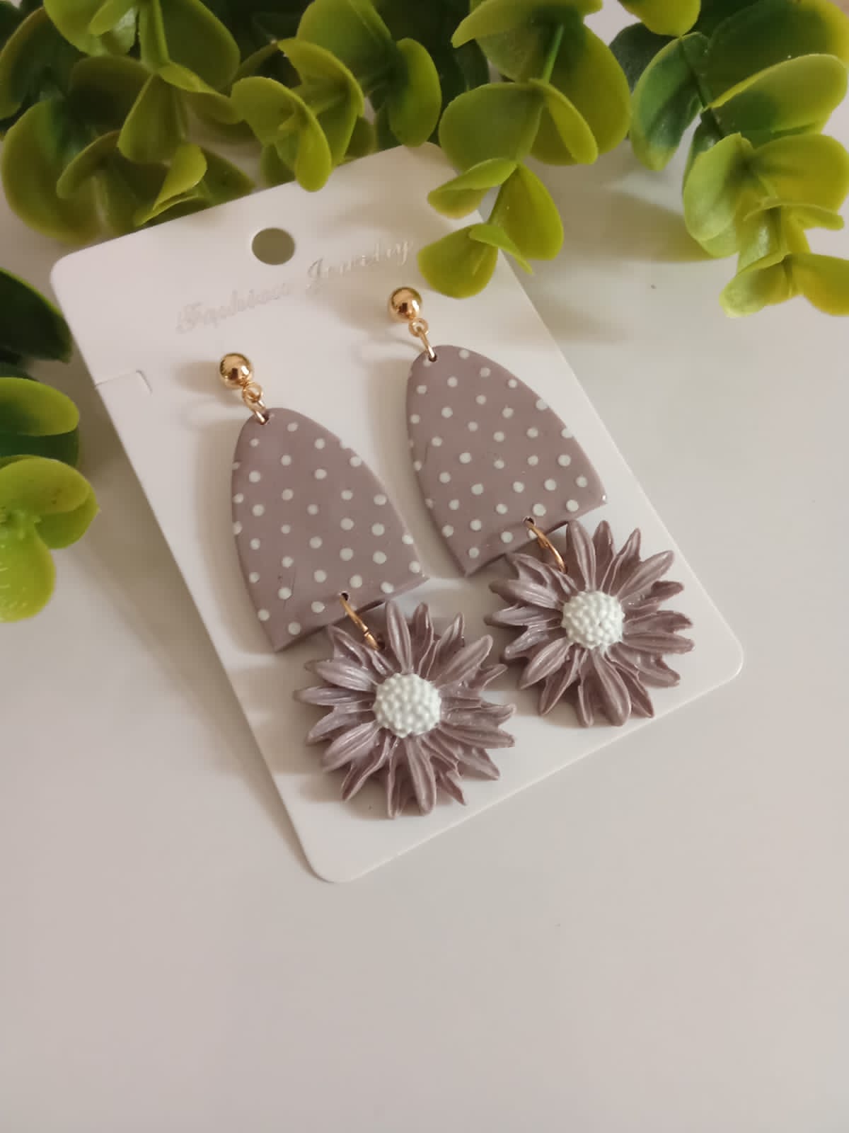 Daisy Polymer Clay Earrings - Handmade Lightweight Floral Jewelry - Gift for Her