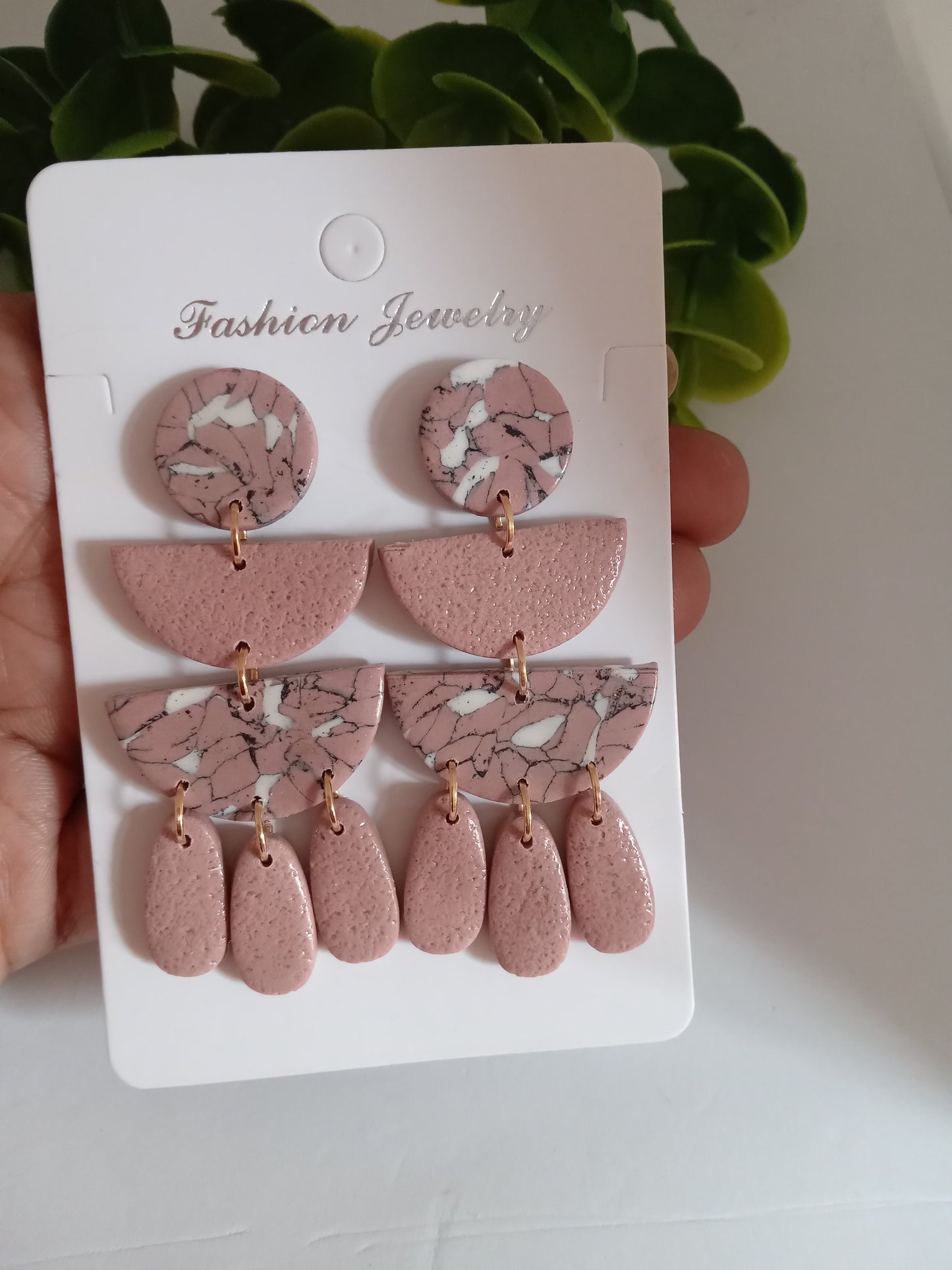 Romantic Floral Polymer Clay Earrings- Handmade Dangle/Lightweight Statement Jewelry for Women