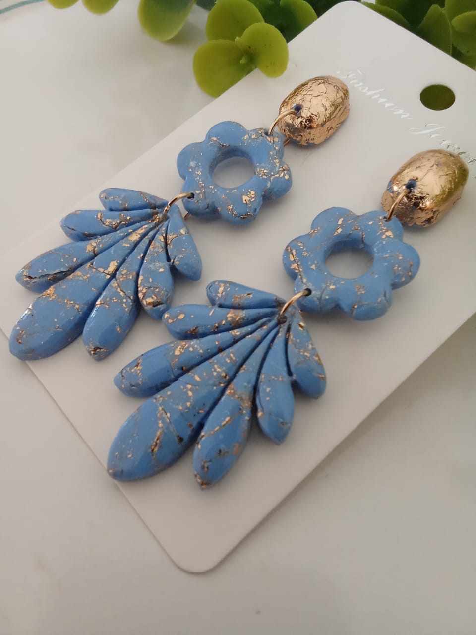Handmade Polymer Clay Earring Dangle Statement Boho Cute
