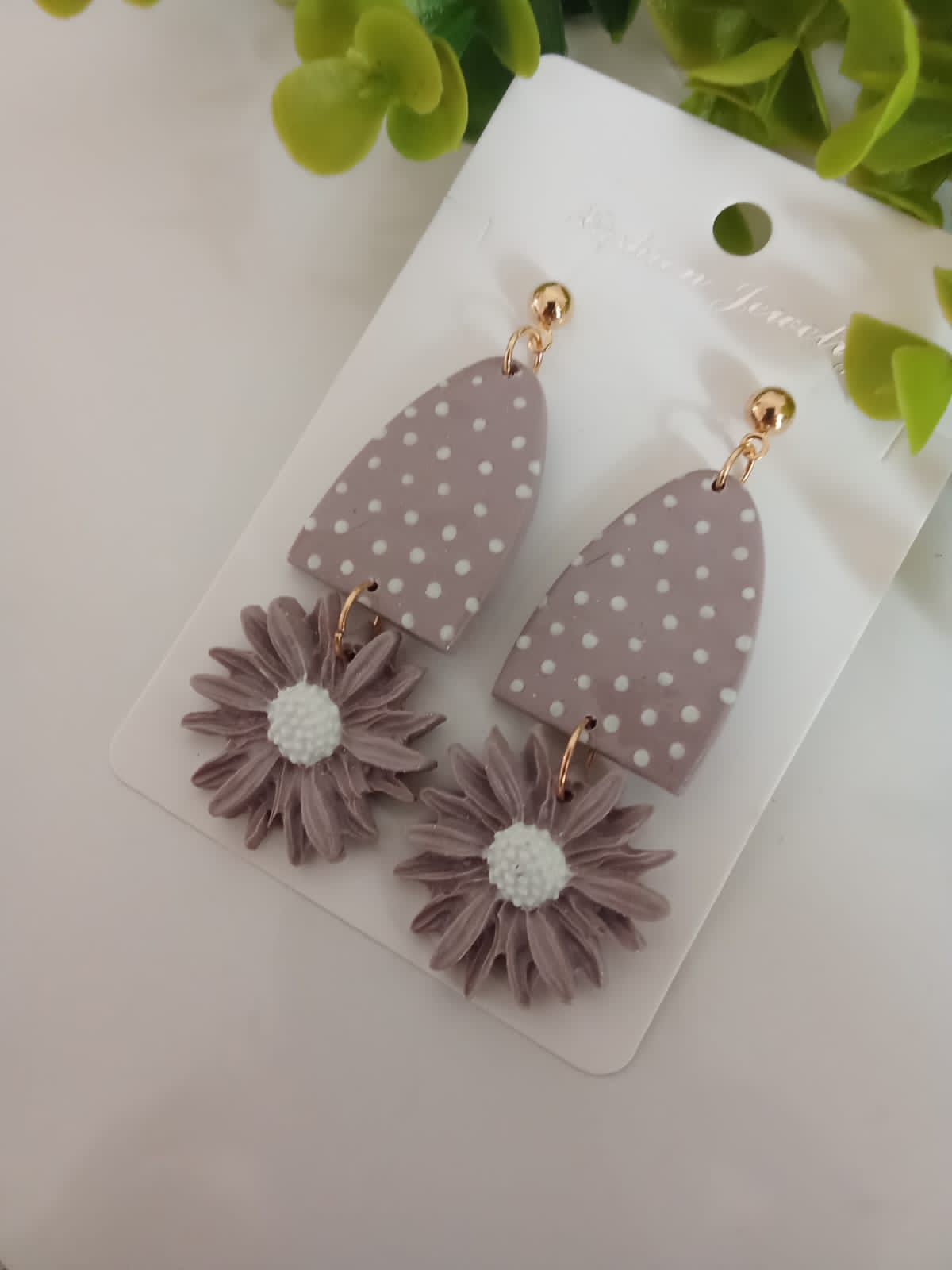 Daisy Polymer Clay Earrings - Handmade Lightweight Floral Jewelry - Gift for Her