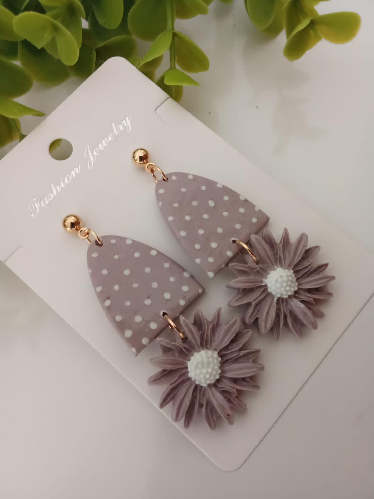Daisy Polymer Clay Earrings - Handmade Lightweight Floral Jewelry - Gift for Her