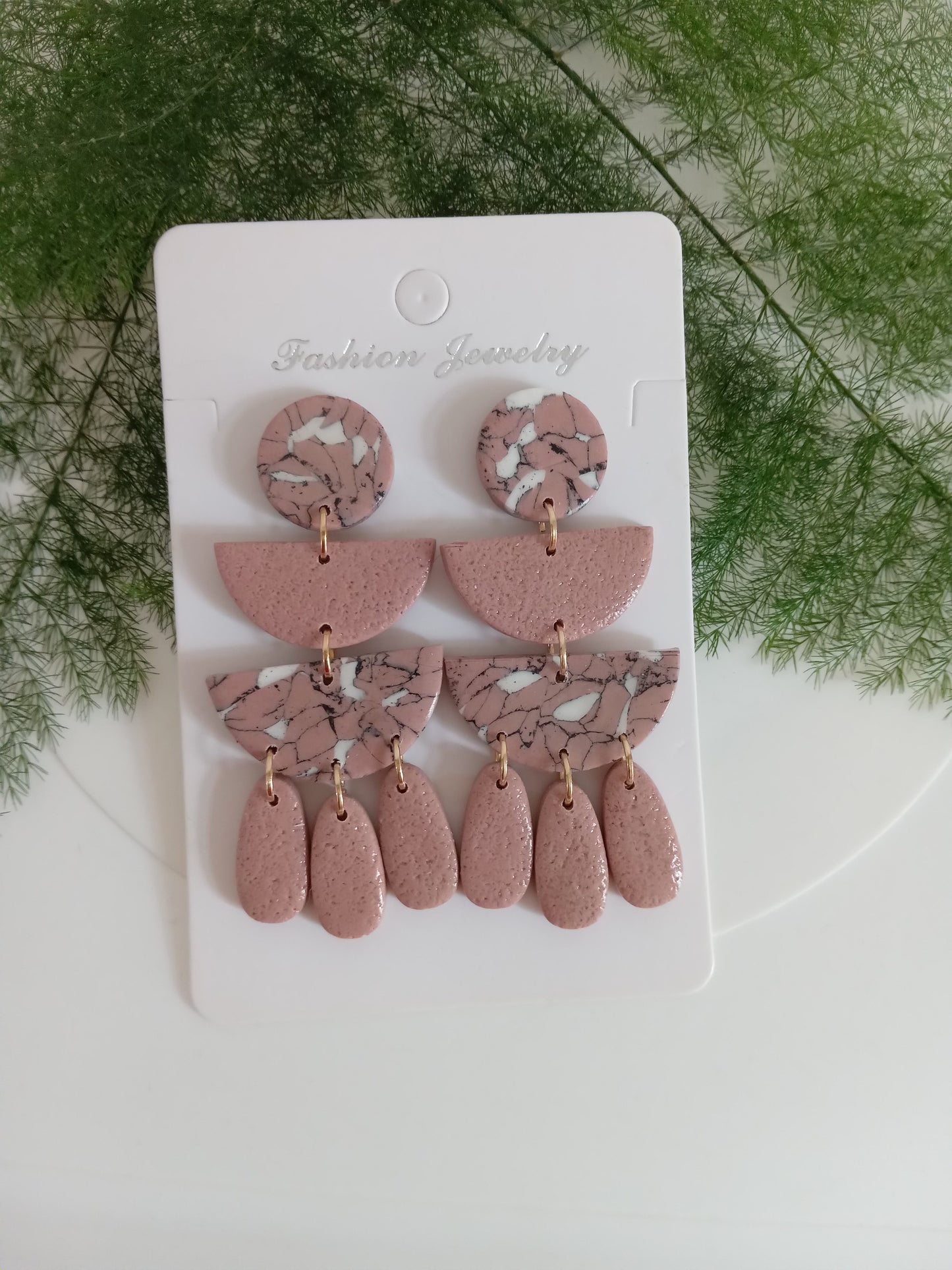 Romantic Floral Polymer Clay Earrings- Handmade Dangle/Lightweight Statement Jewelry for Women