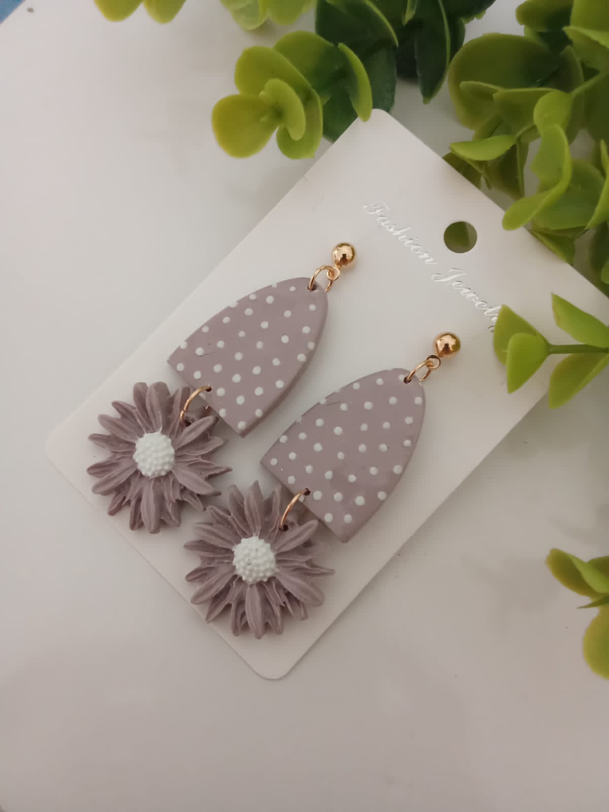 Daisy Polymer Clay Earrings - Handmade Lightweight Floral Jewelry - Gift for Her