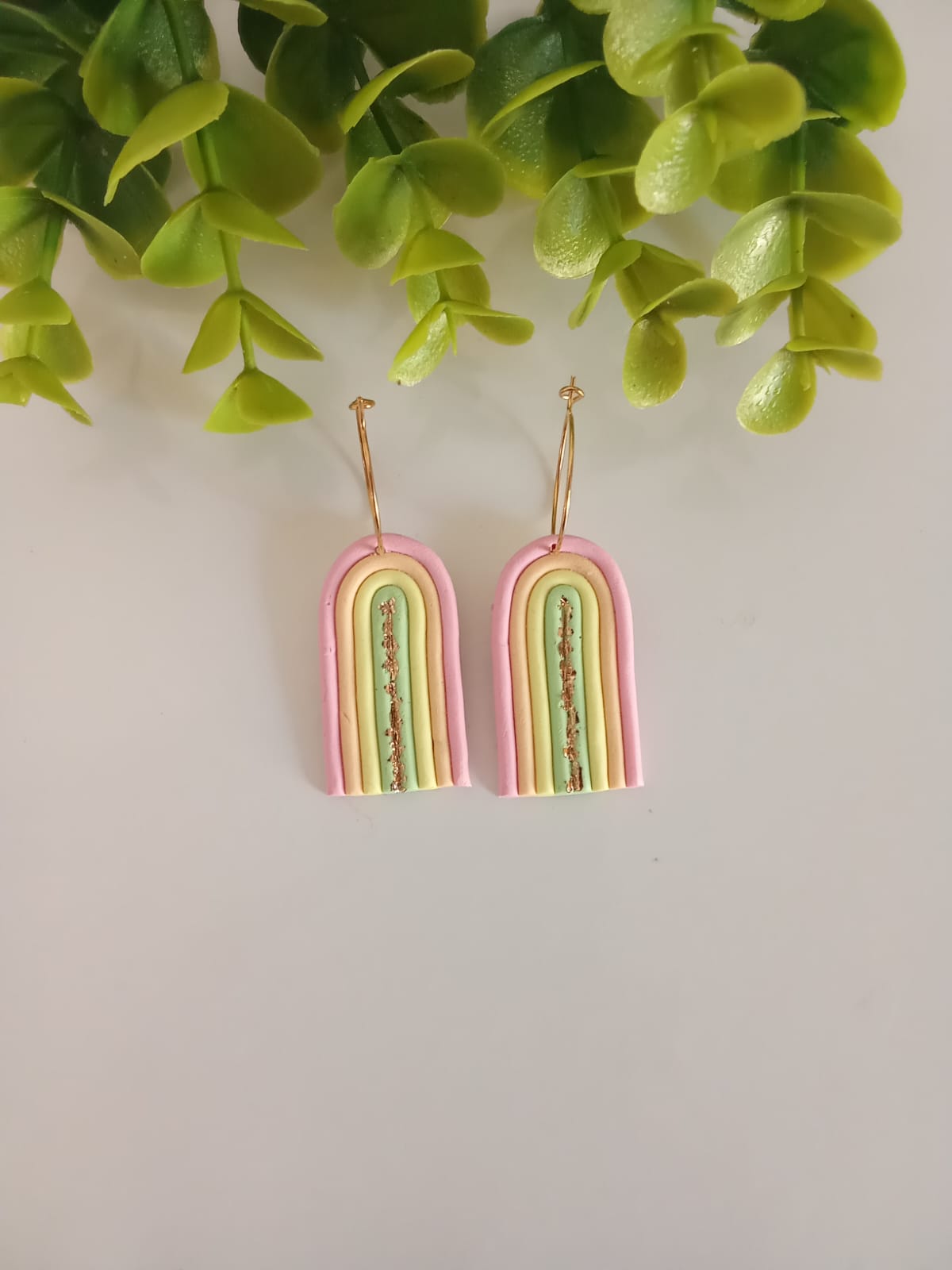 Handmade polymer clay floral earring