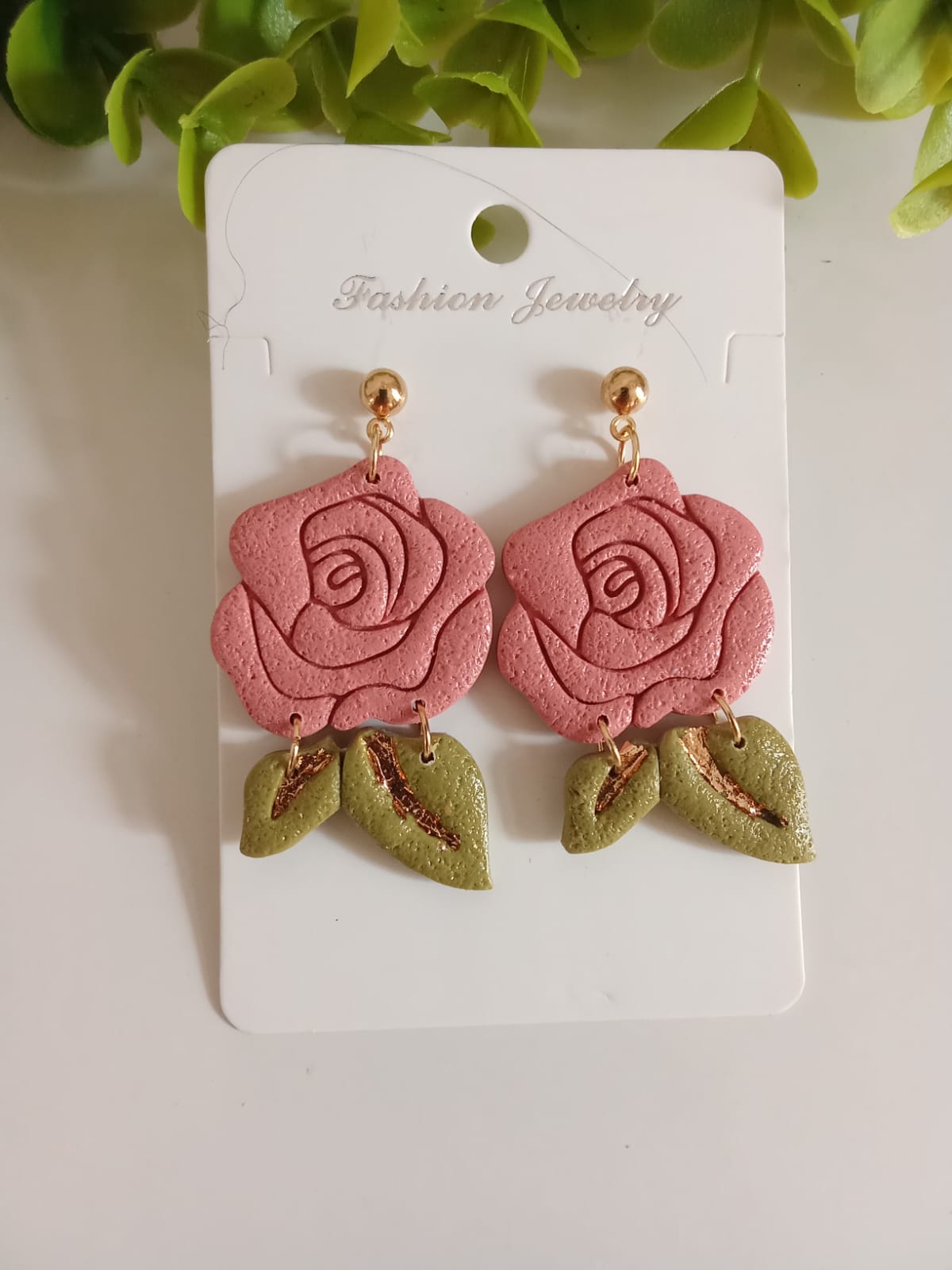 Handmade Polymer Clay Dangle Earring for Women Floral Statement Gift Jewelry