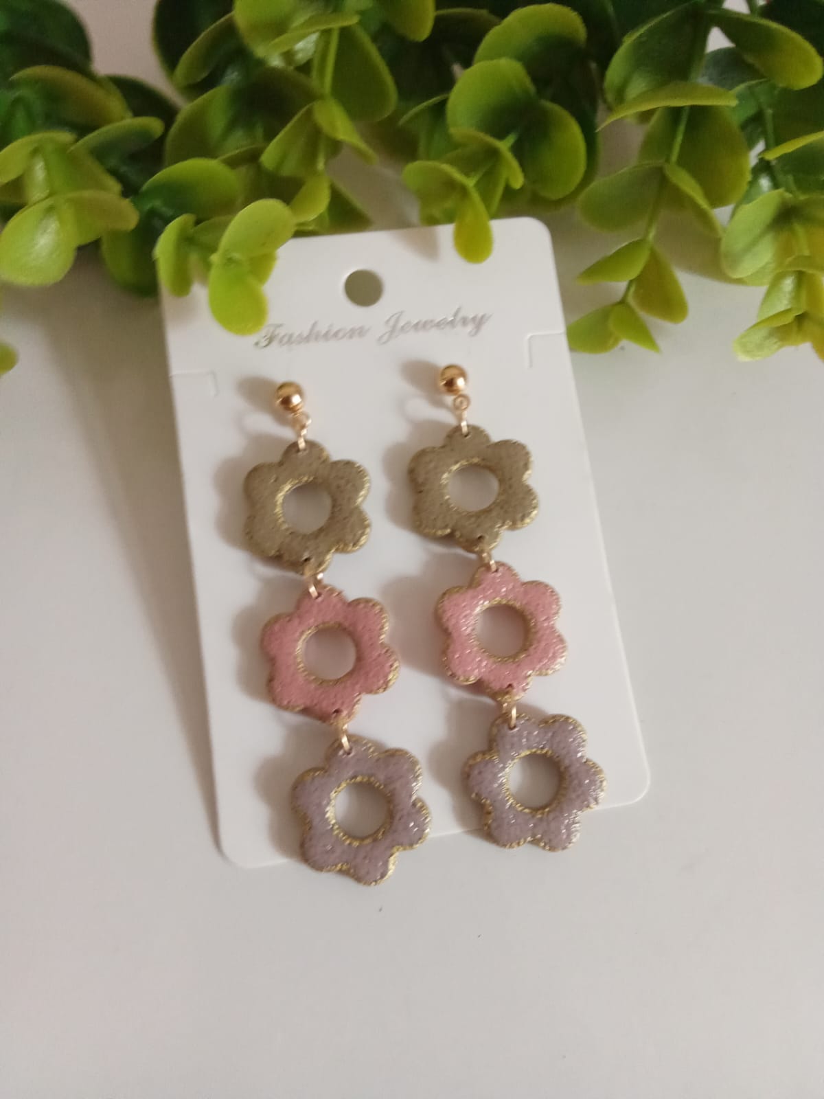 Handmade Polymer Clay Dangle Earring Floral Statement Cute Earring for Gift