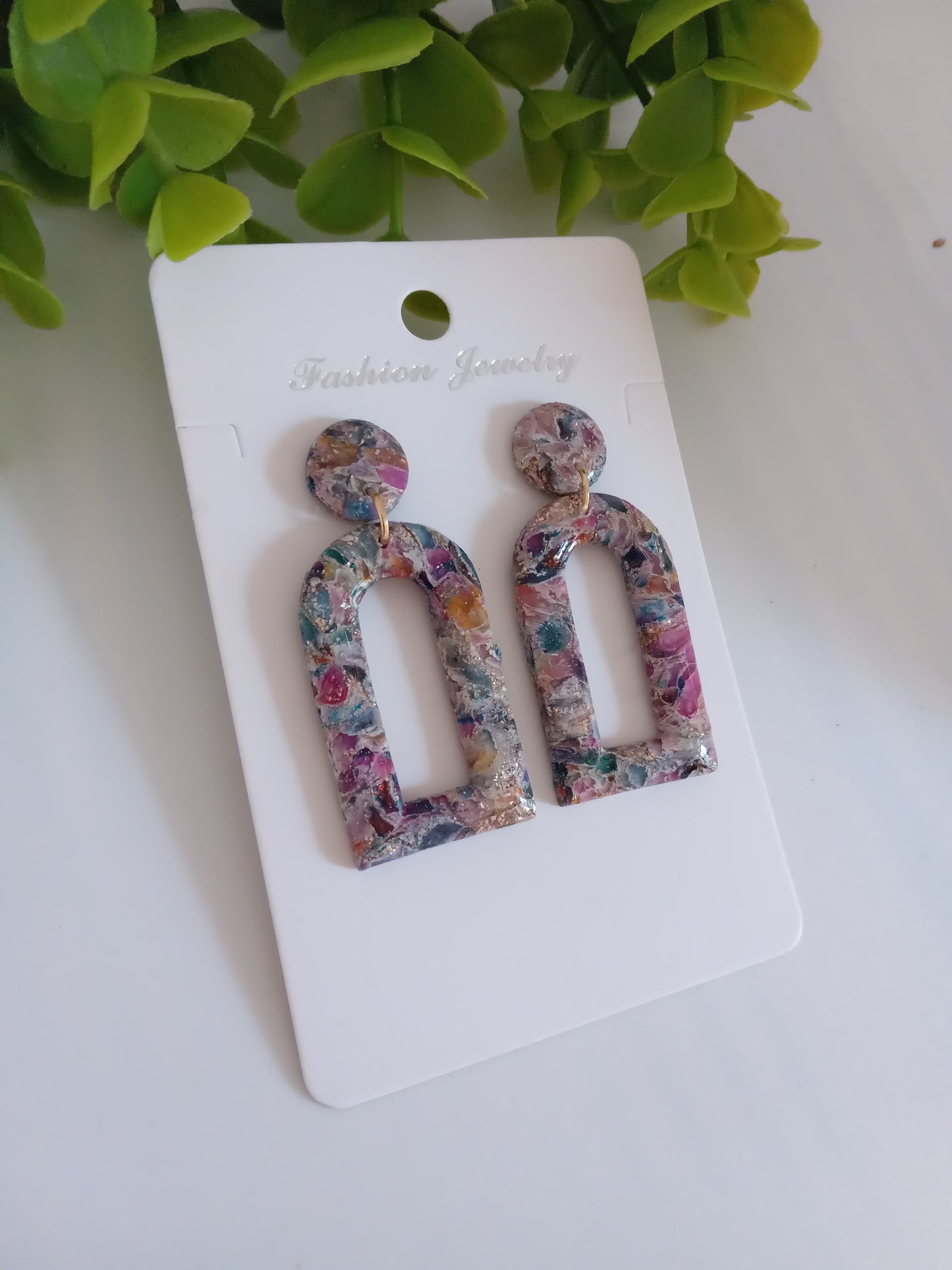 Multicolor Textured  Earrings | Handmade Polymer Clay Drop Earrings / Jewelry for Women