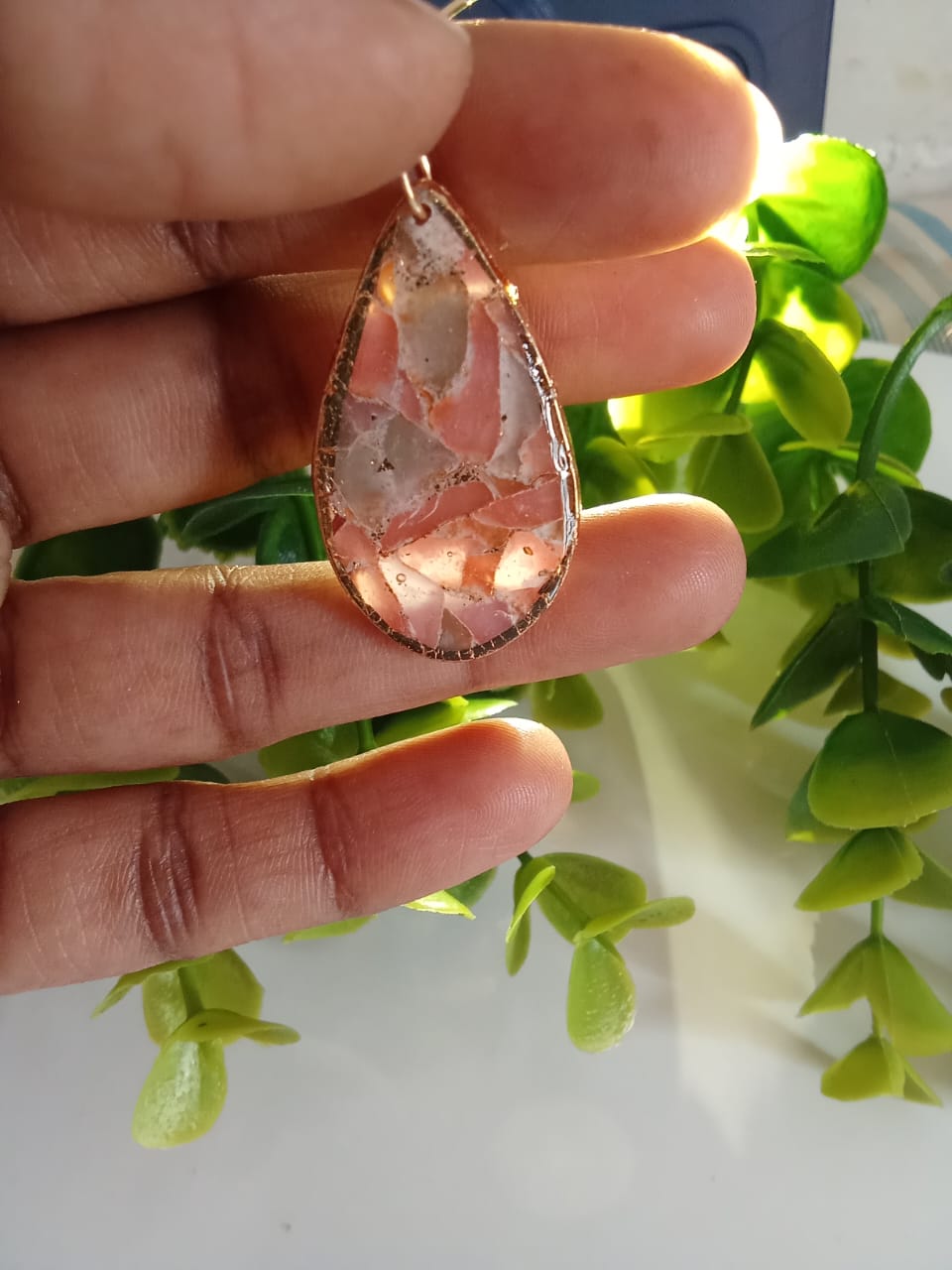Handmade Polymer Clay Tear Drop Earring