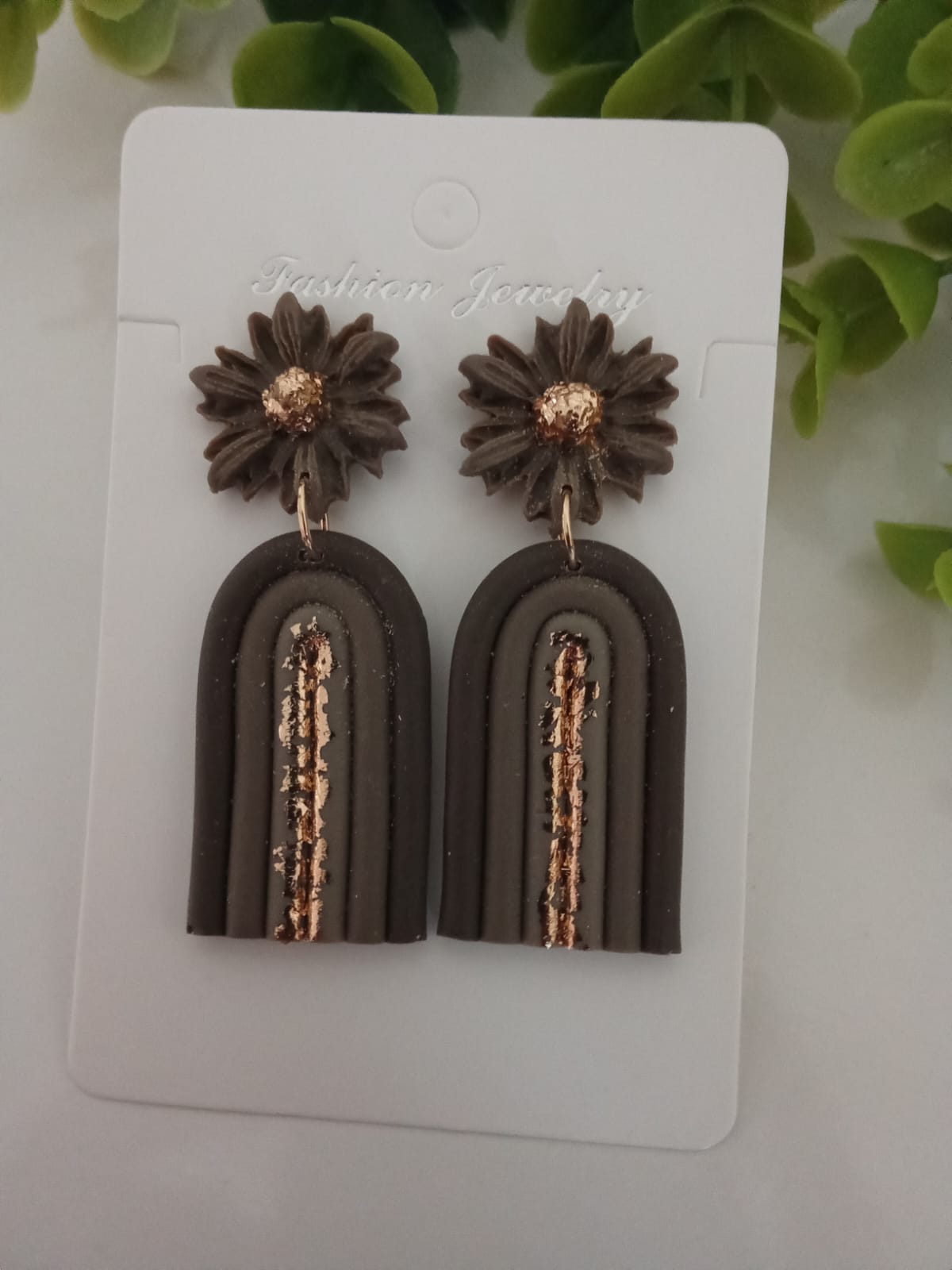 Handmade Polymer Clay Earrings - Rainbow Daisy Dangles Gift Jewelry