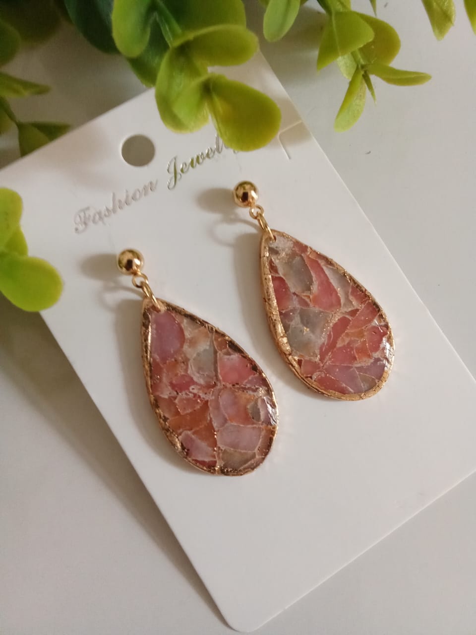 Handmade Polymer Clay Tear Drop Earring