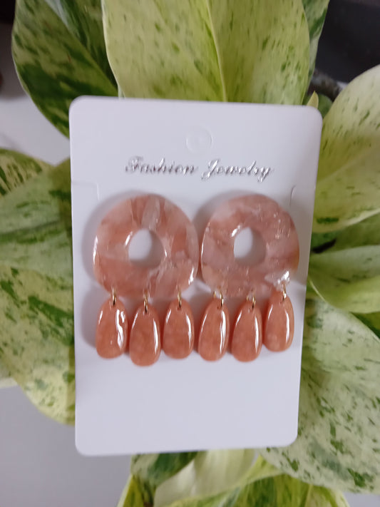 Handmade Polymer Clay Statement Dangle Earrings For Women- Trendy Boho Jewelry