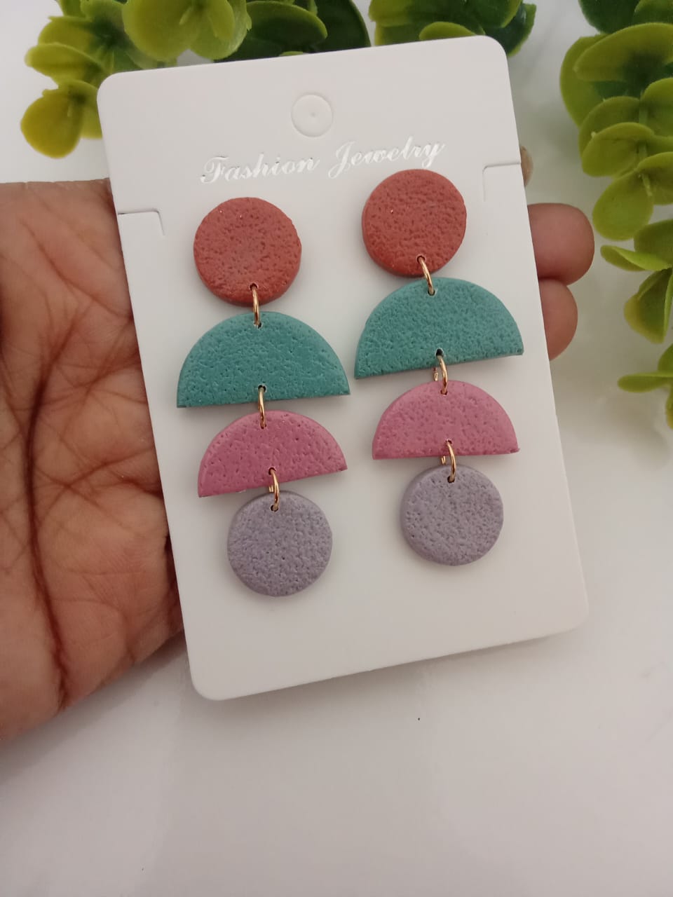 Handmade Polymer Clay Dangle Earring for Women