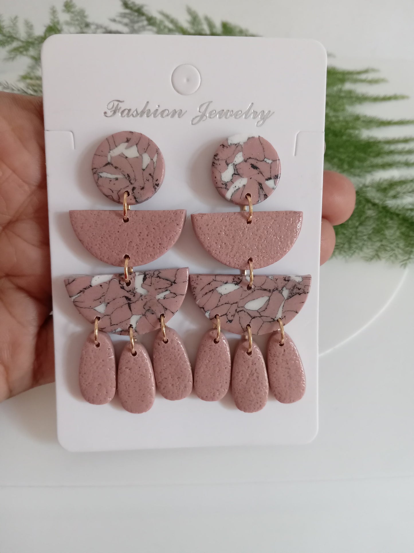 Romantic Floral Polymer Clay Earrings- Handmade Dangle/Lightweight Statement Jewelry for Women