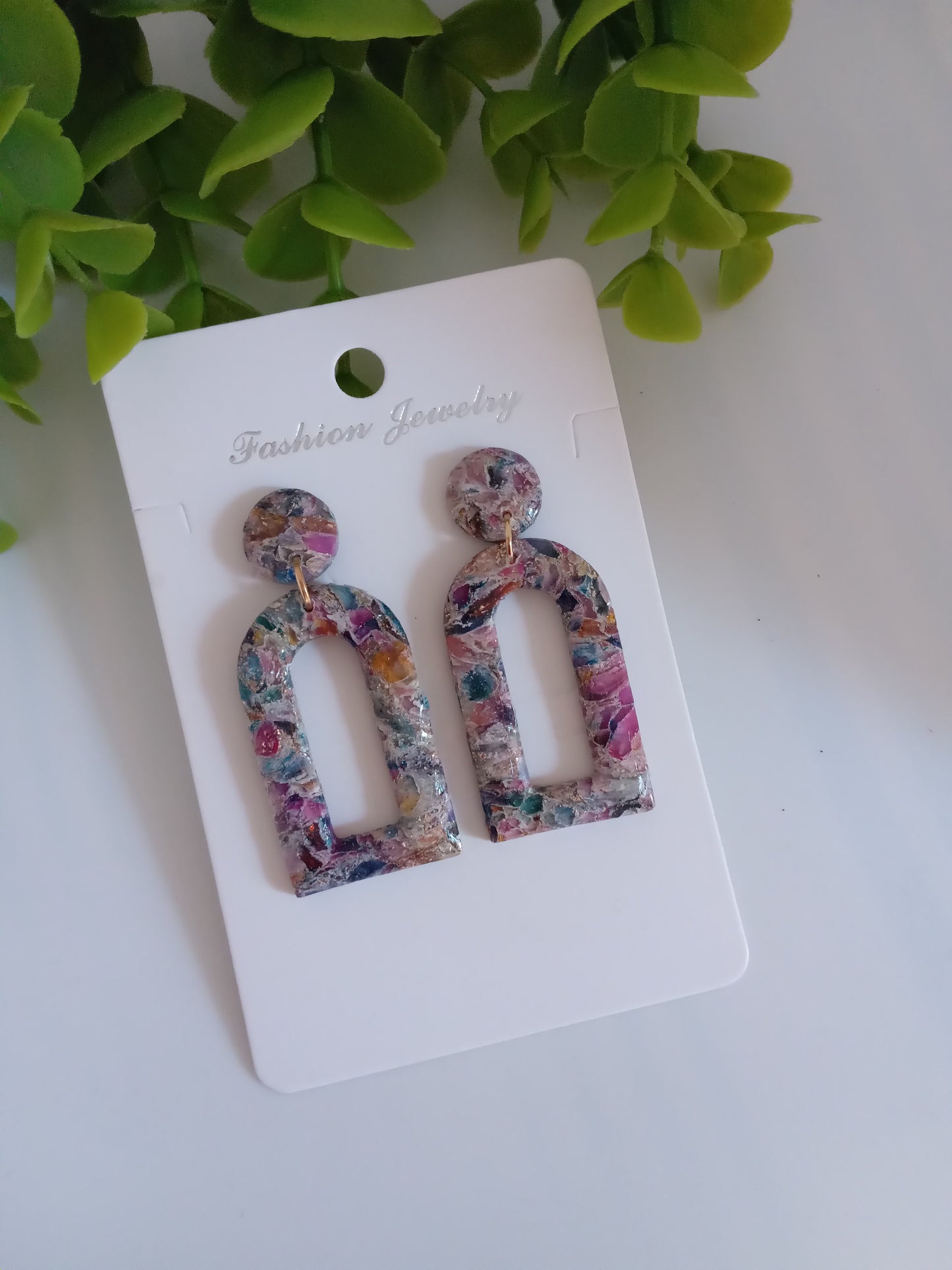 Multicolor Textured  Earrings | Handmade Polymer Clay Drop Earrings / Jewelry for Women