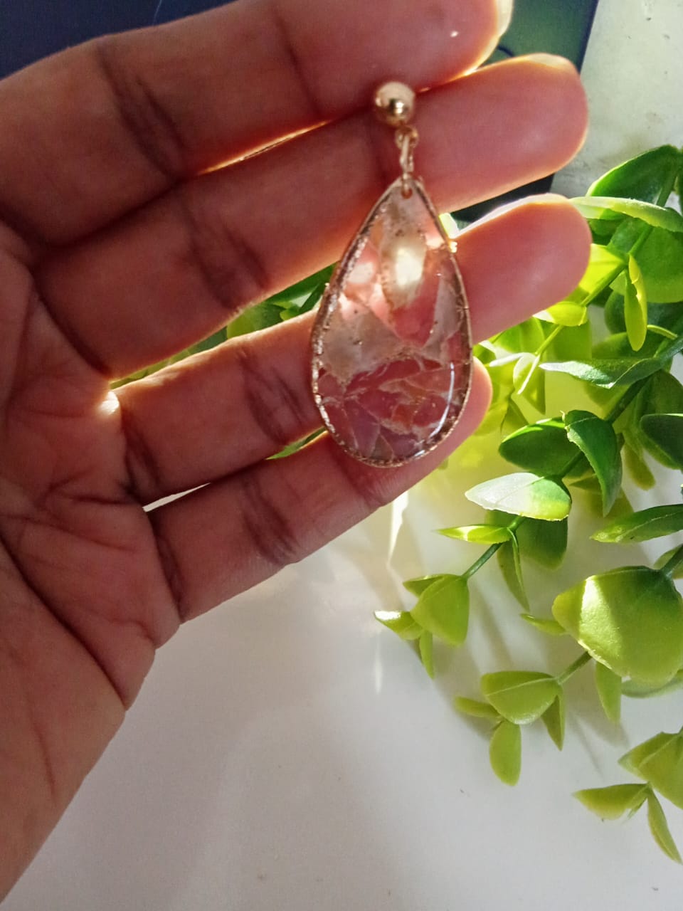 Handmade Polymer Clay Tear Drop Earring