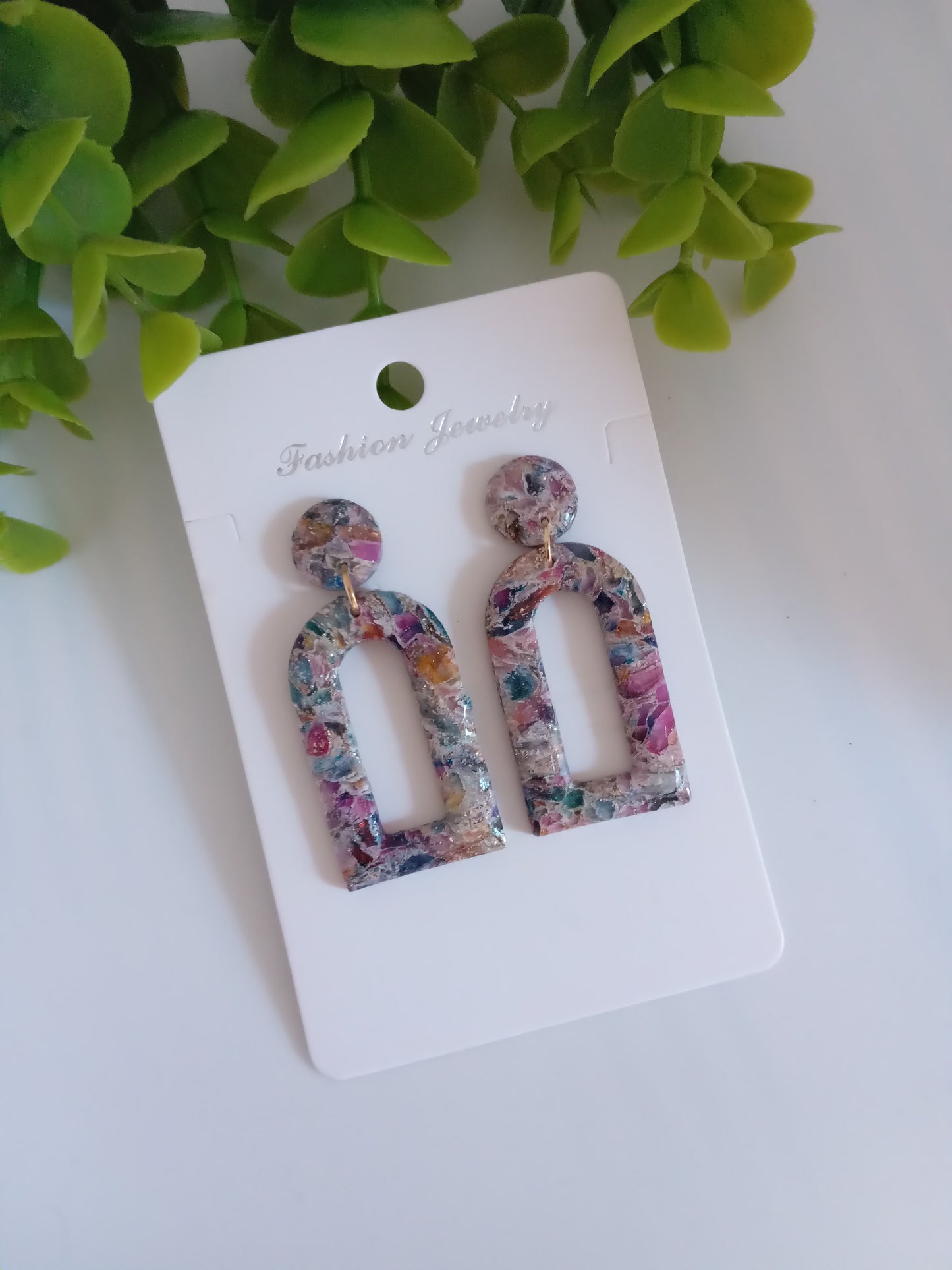 Multicolor Textured  Earrings | Handmade Polymer Clay Drop Earrings / Jewelry for Women