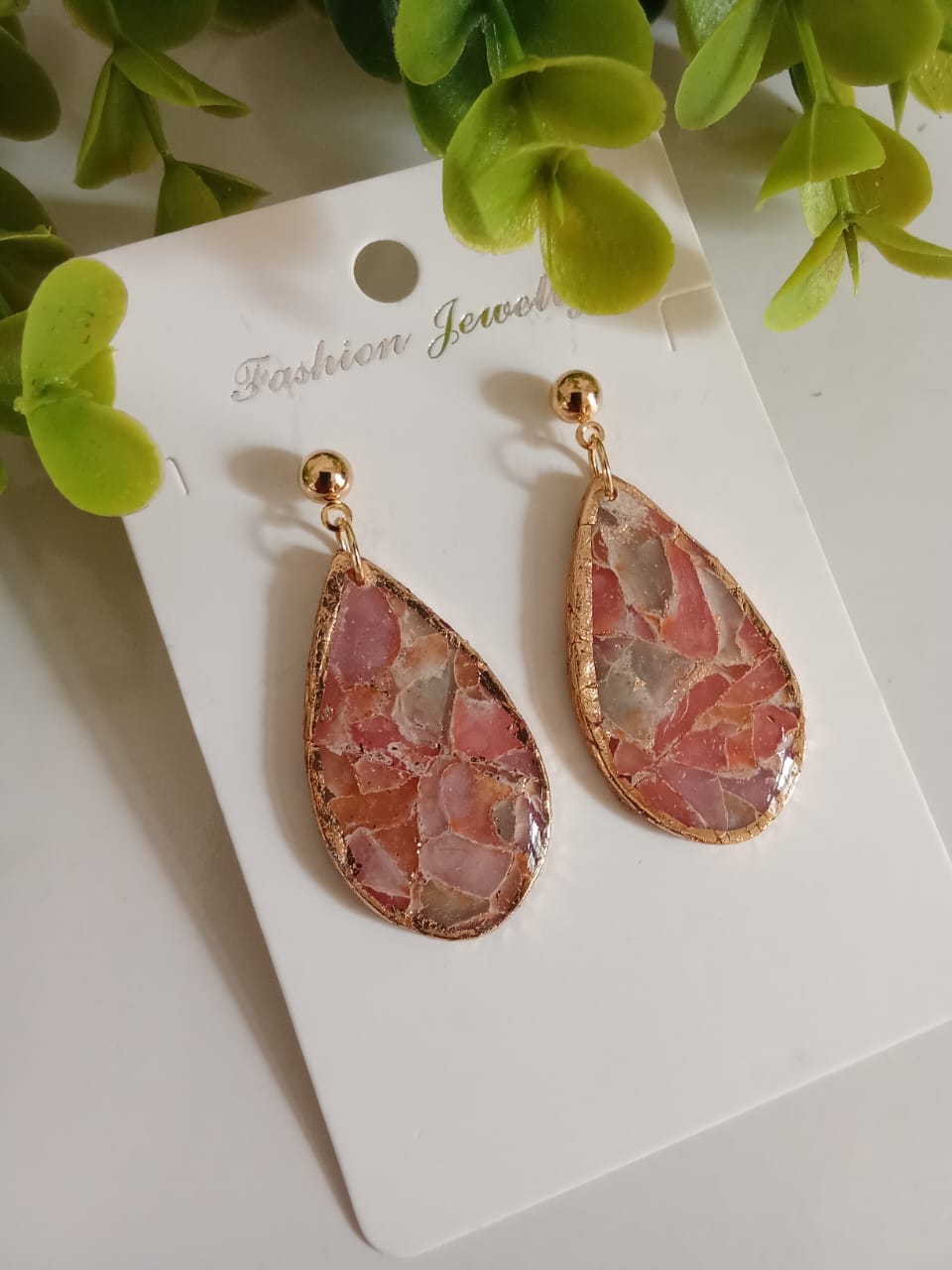 Handmade Polymer Clay Tear Drop Earring