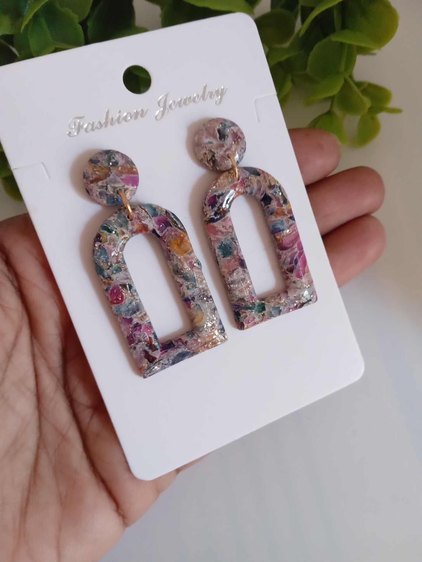 Multicolor Textured  Earrings | Handmade Polymer Clay Drop Earrings / Jewelry for Women