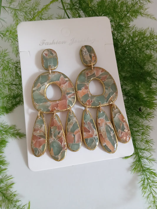 Polymer Clay Statement Earrings  - Handmade Dangle Earrings for Women - Trendy Boho Drop Jewelry 2025