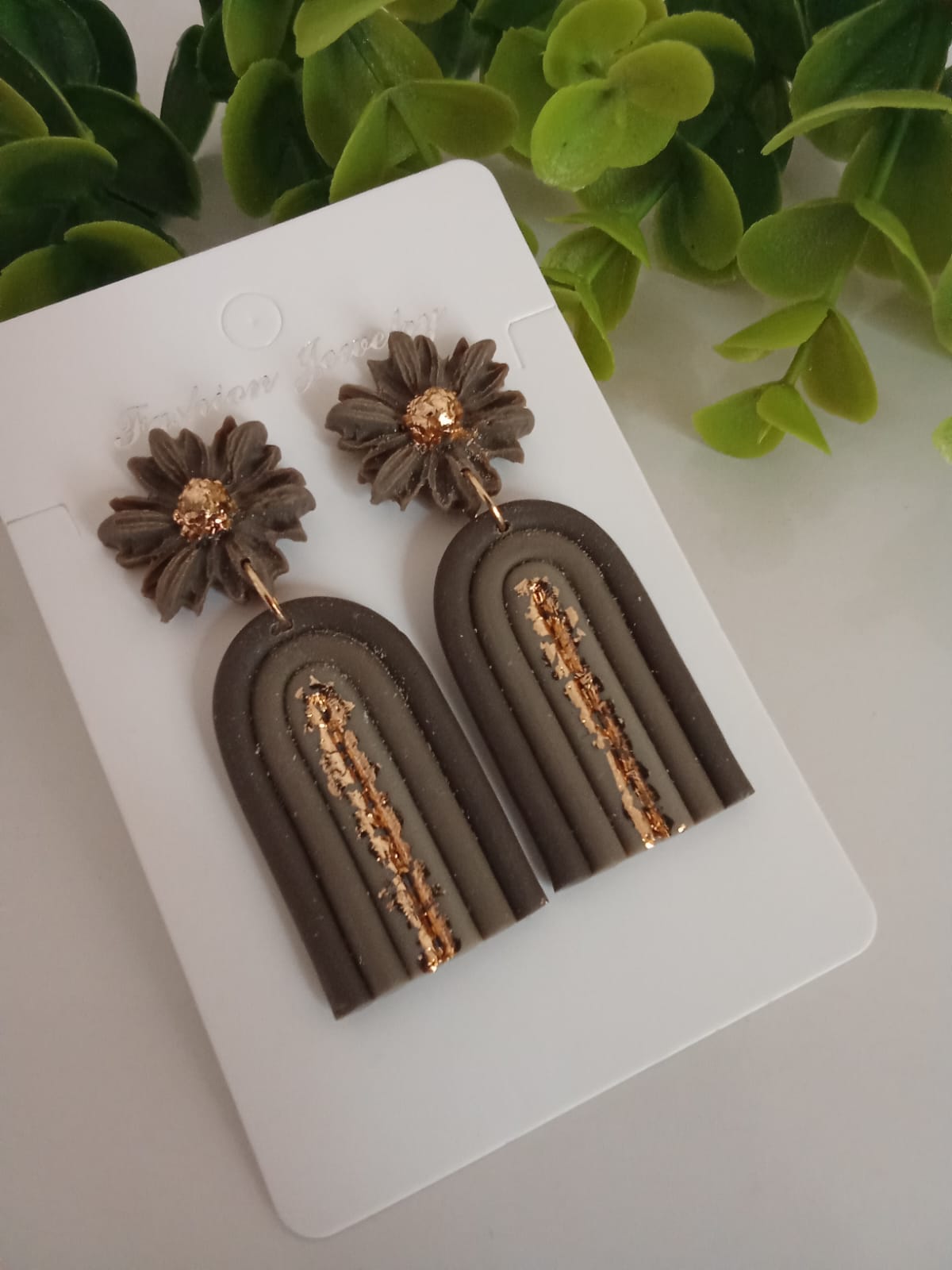 Handmade Polymer Clay Earrings - Rainbow Daisy Dangles Gift Jewelry