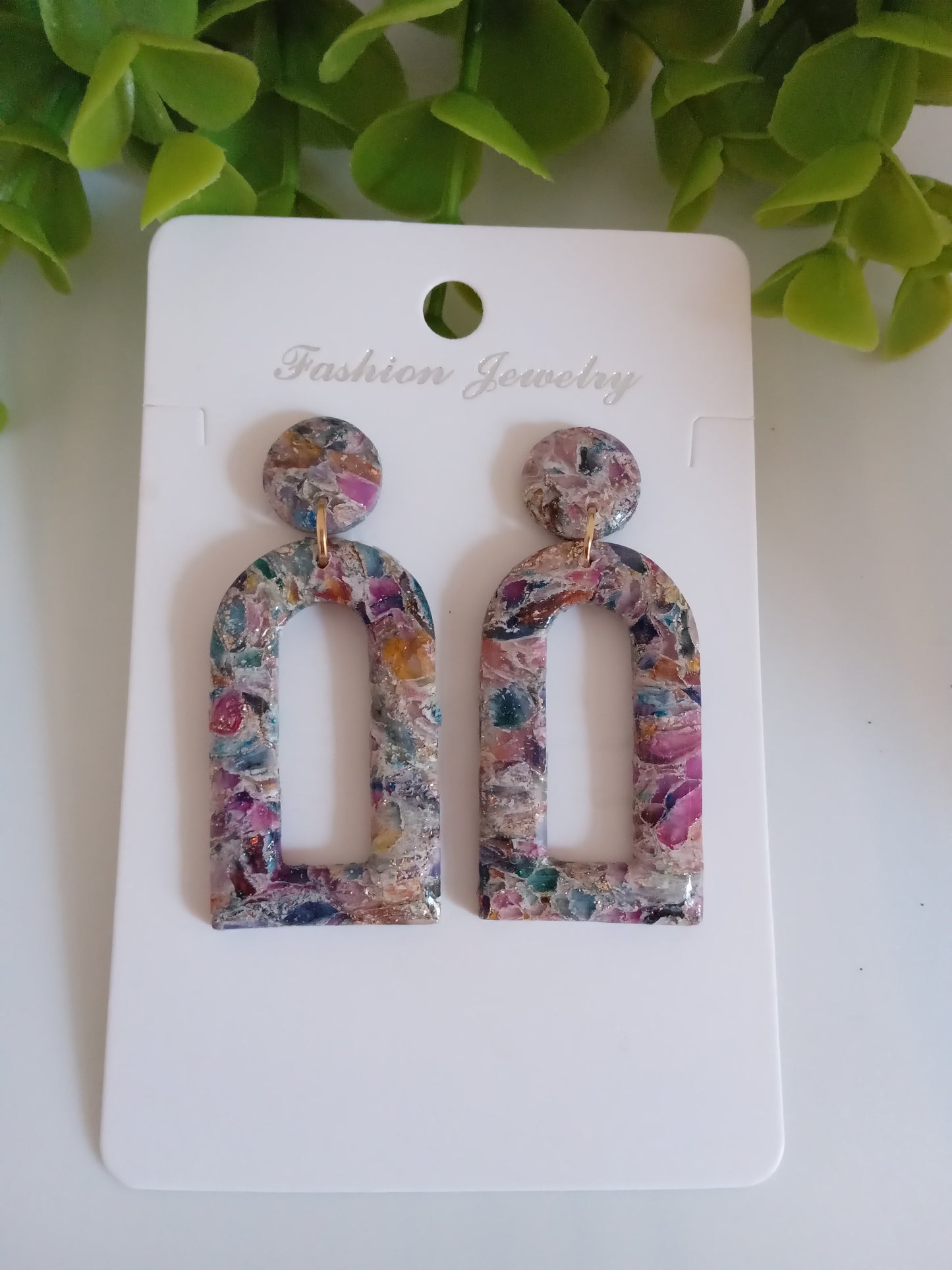 Multicolor Textured  Earrings | Handmade Polymer Clay Drop Earrings / Jewelry for Women