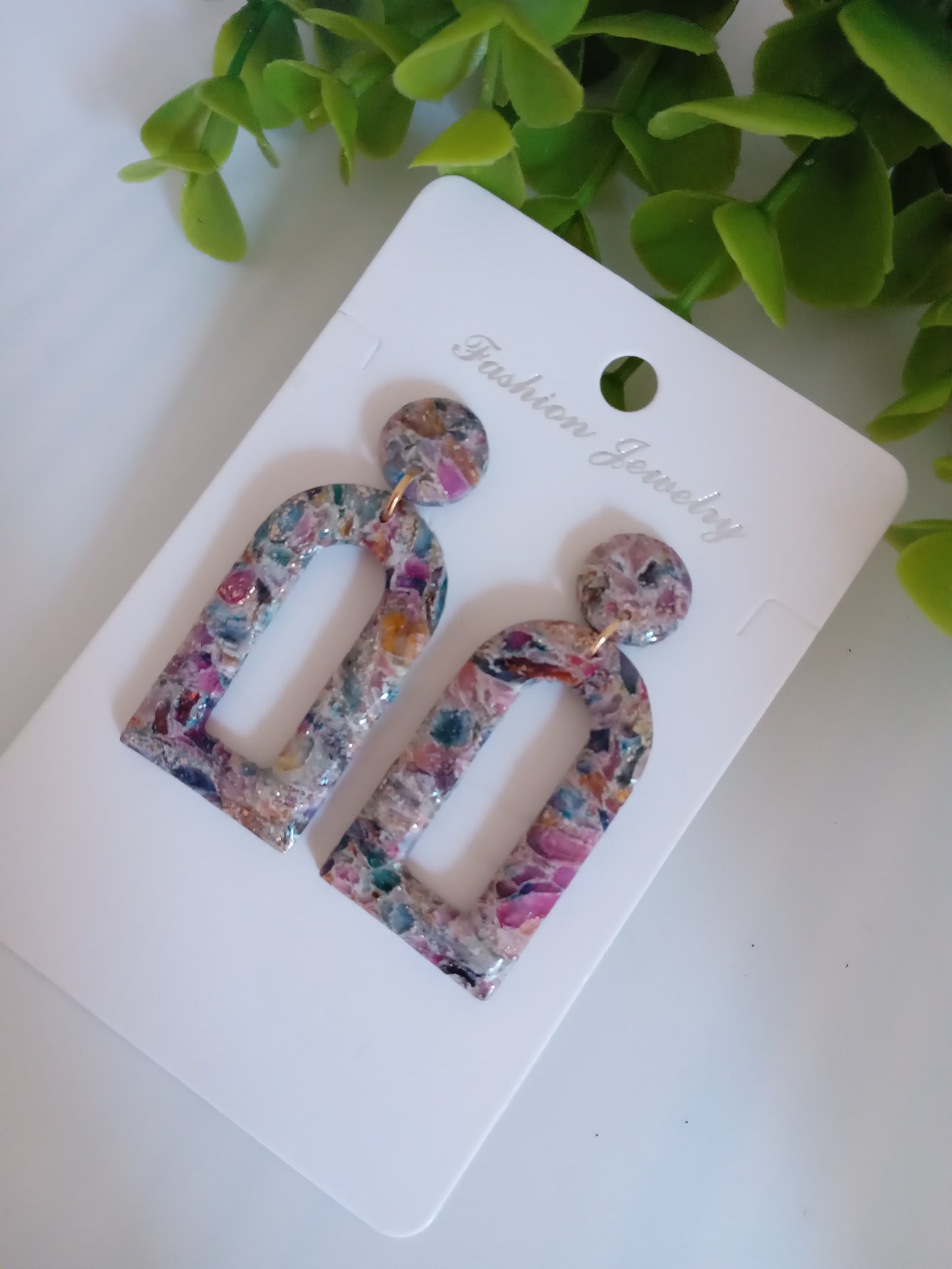 Multicolor Textured  Earrings | Handmade Polymer Clay Drop Earrings / Jewelry for Women