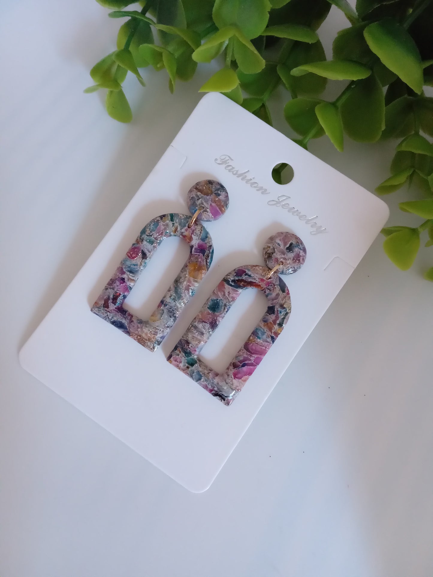 Multicolor Textured  Earrings | Handmade Polymer Clay Drop Earrings / Jewelry for Women