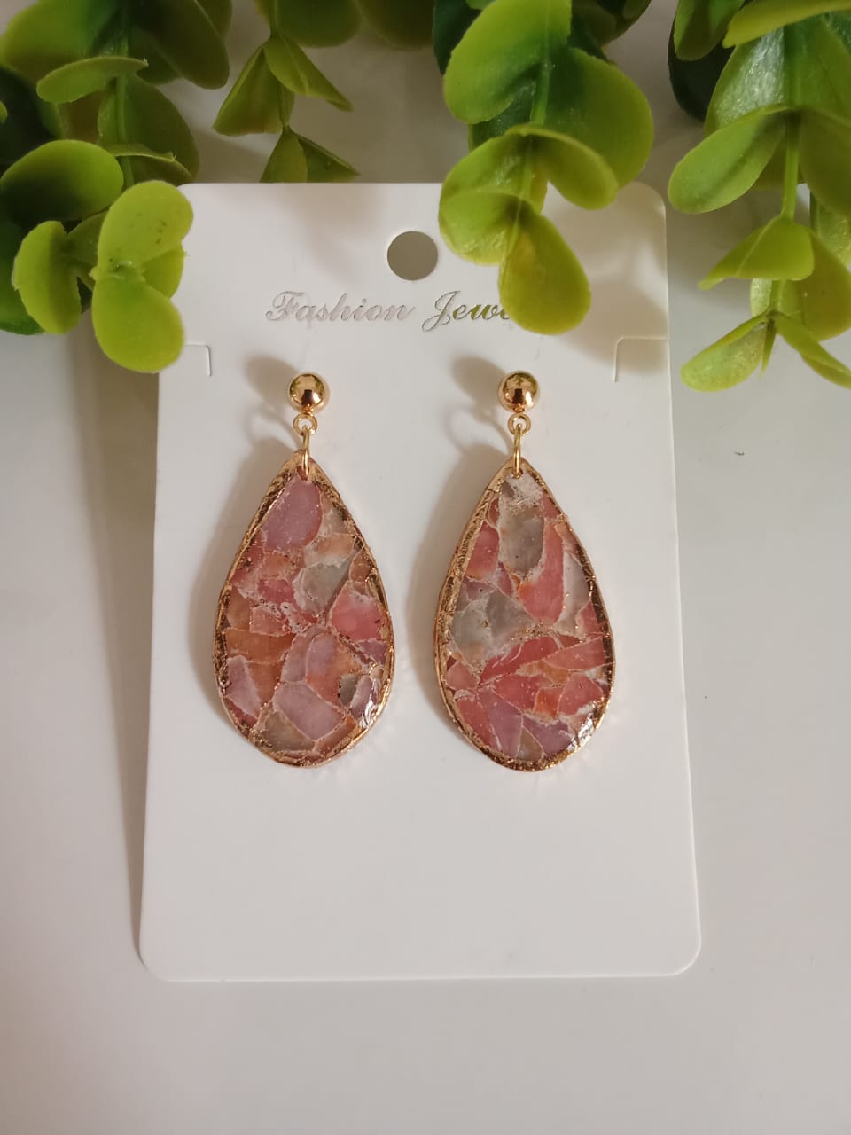 Handmade Polymer Clay Tear Drop Earring