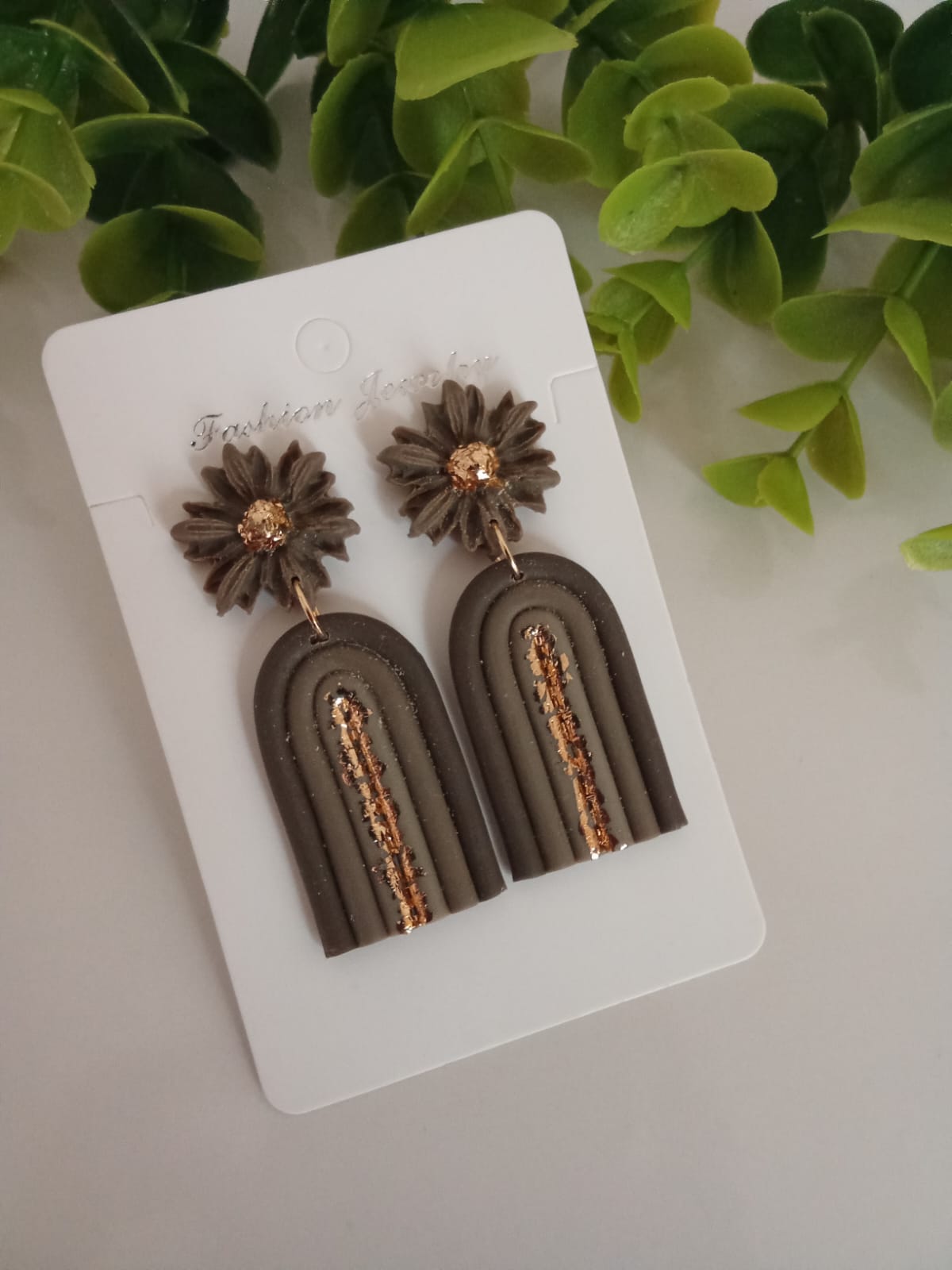 Handmade Polymer Clay Earrings - Rainbow Daisy Dangles Gift Jewelry