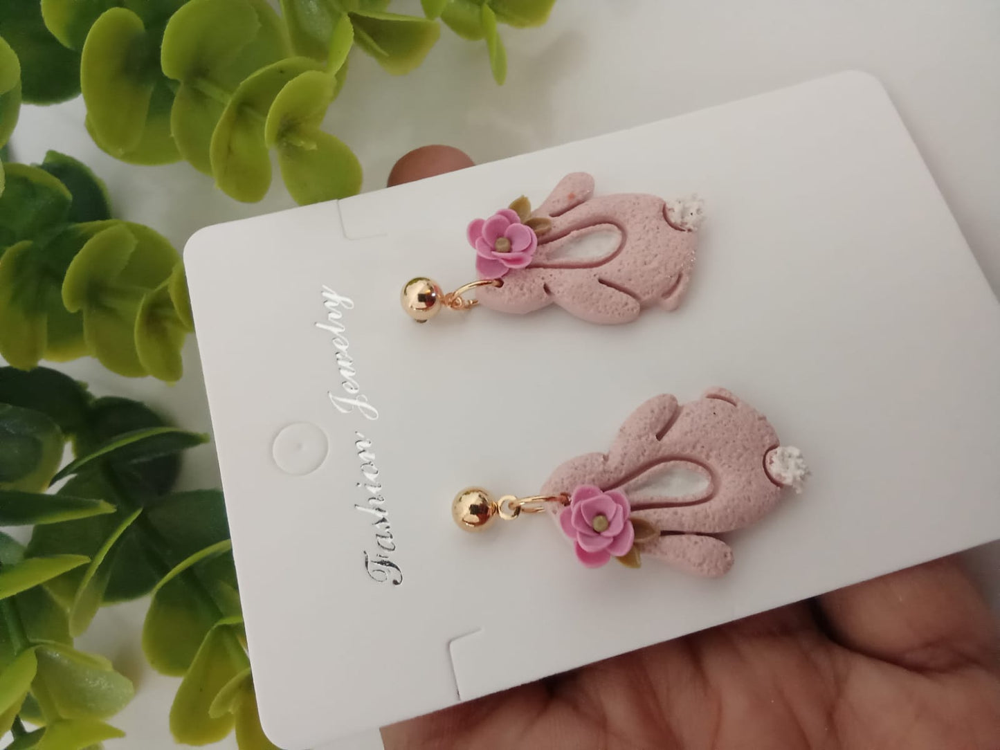 Handmade Easter Bunny Earring