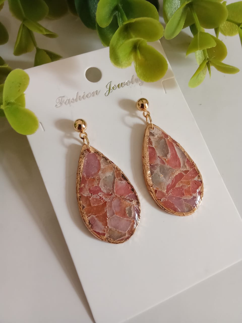 Handmade Polymer Clay Tear Drop Earring