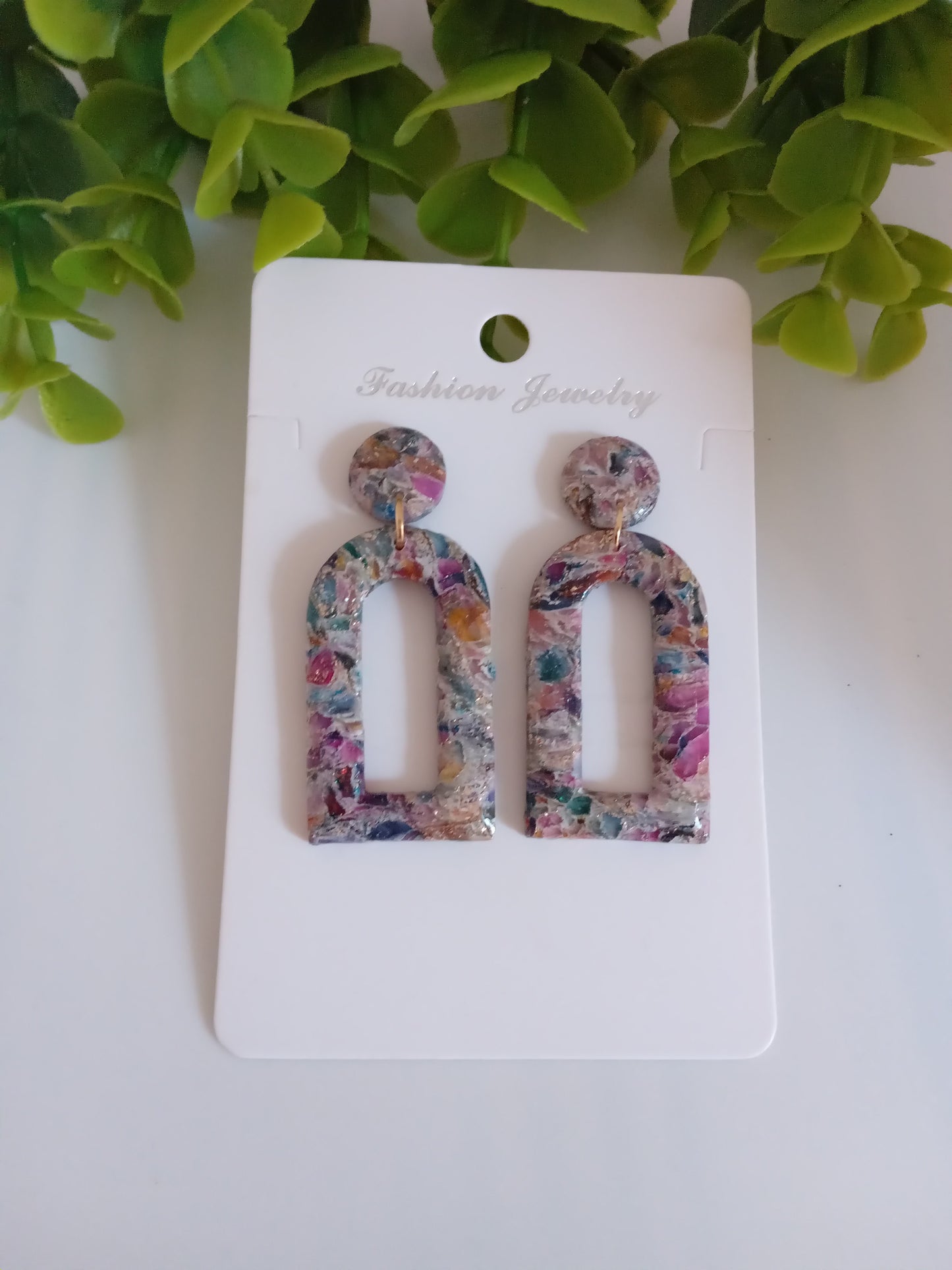 Multicolor Textured  Earrings | Handmade Polymer Clay Drop Earrings / Jewelry for Women